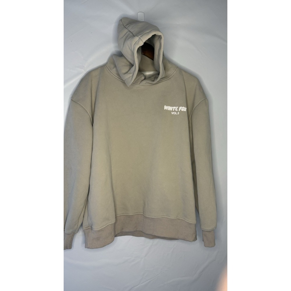 White Fox Vol.3 Pullover Hoodie Sweatshirt M/L Gray No Size Tag See Measurements